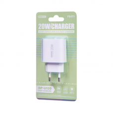 Мережевий зарядний пристрій REMAX Kiddy Series 20W A+C Fast Charger RP-U120 EU-White (6954851209423)