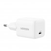Мережевий зарядний пристрій UGREEN X513 30W USB-C GaN Fast Charger Set White EU+1M CC Cable (UGR-65013)