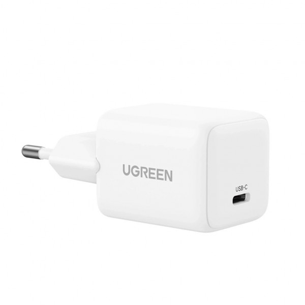 Мережевий зарядний пристрій UGREEN X513 30W USB-C GaN Fast Charger Set White EU+1M CC Cable (UGR-65013)