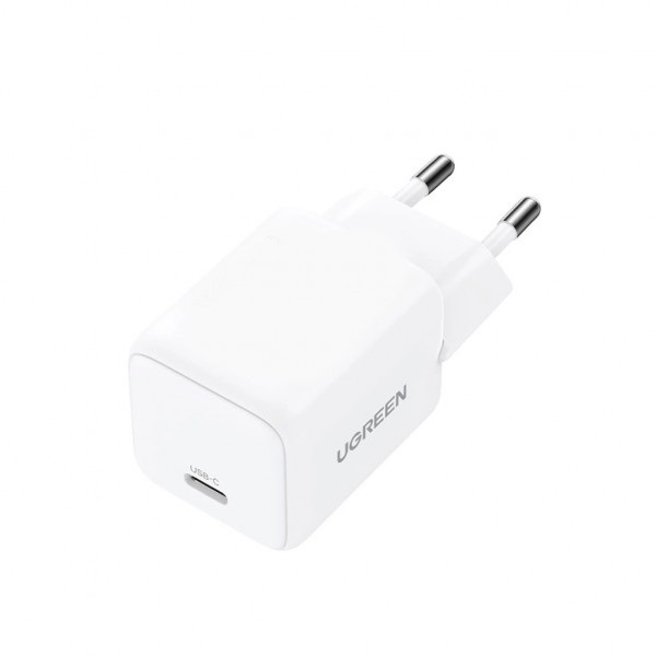 Мережевий зарядний пристрій UGREEN X513 30W USB-C GaN Fast Charger Set White EU+1M CC Cable (UGR-65013)