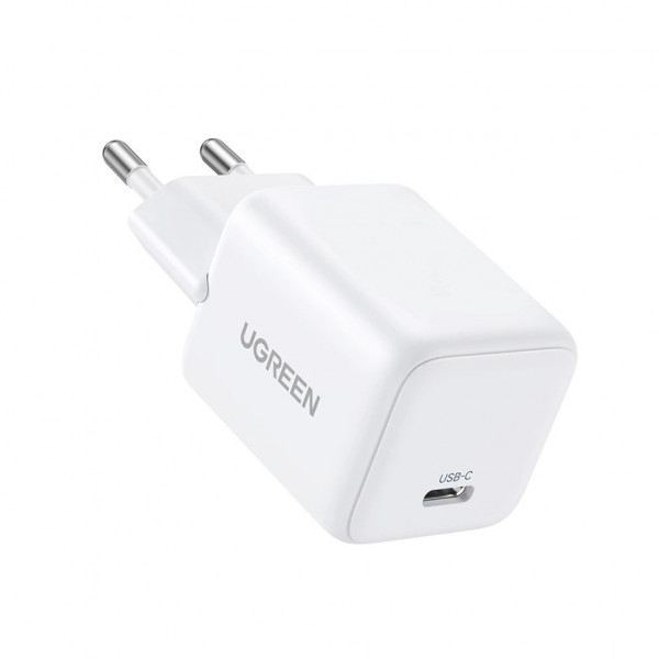 Мережевий зарядний пристрій UGREEN X513 30W USB-C GaN Fast Charger Set White EU+1M CC Cable (UGR-65013)