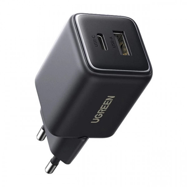 Мережевий зарядний пристрій UGREEN X514 20W 2-Port GaN Fast Charger EU black (UGR-65737)