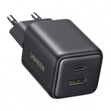 Мережевий зарядний пристрій UGREEN X514 20W 2-Port GaN Fast Charger EU black (UGR-65737)