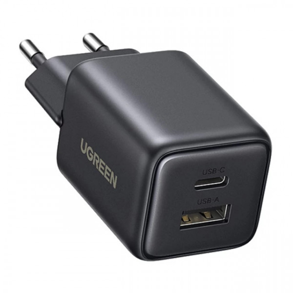 Мережевий зарядний пристрій UGREEN X514 20W 2-Port GaN Fast Charger EU black (UGR-65737)