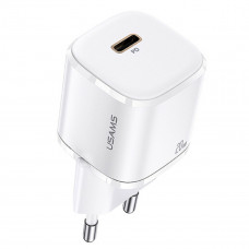 Мережевий зарядний пристрій Usams US-CC124 T36 20W Super Si PD Fast Charger(EU) Білий