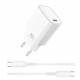 Мережевий зарядний пристрій WIWU 20W Essen GaN Fast Charger+ Cable Combo Wi-G007 C-C EU White (6977703653878)