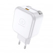 Мережевий зарядний пристрій WUW-C268 12W fast charger USB A +retractable 70cm type c Cable (6978749570044)