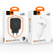 Мережевий зарядний пристрій WUW-C268 12W fast charger USB A +retractable 70cm type c Cable (6978749570044)