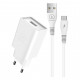 Мережевий зарядний пристрій з кабелем WUW-T82 Single USB home charger set micro (6972573336388)
