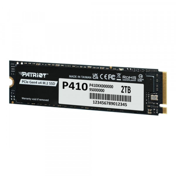 Накопичувач SSD M.2 Patriot P410 2TB NVMe 2280 PCIe Gen4 x4 5000/4500 TLC (P410P2TBM28H)