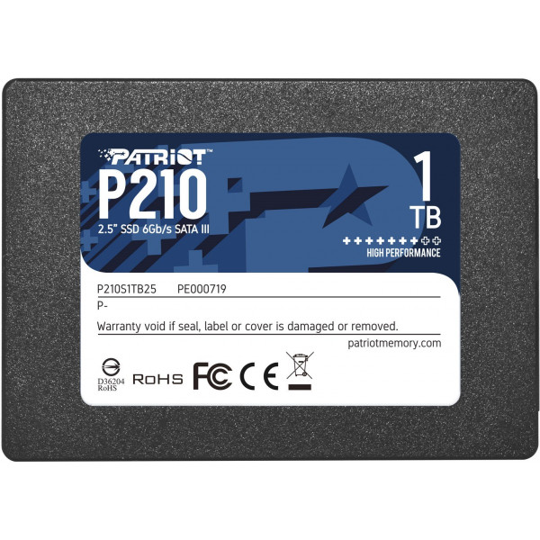 Накопичувач SSD Patriot P210 1TB 2.5" 7mm SATAIII 3D QLC (P210S1TB25)