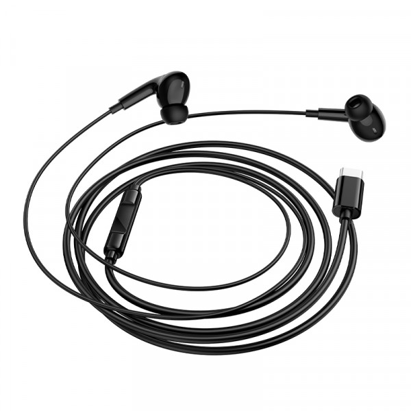Навушники BOROFONE BM100 Pro Fuente universal digital earphones with microphone Type-C Black (6941991121777)
