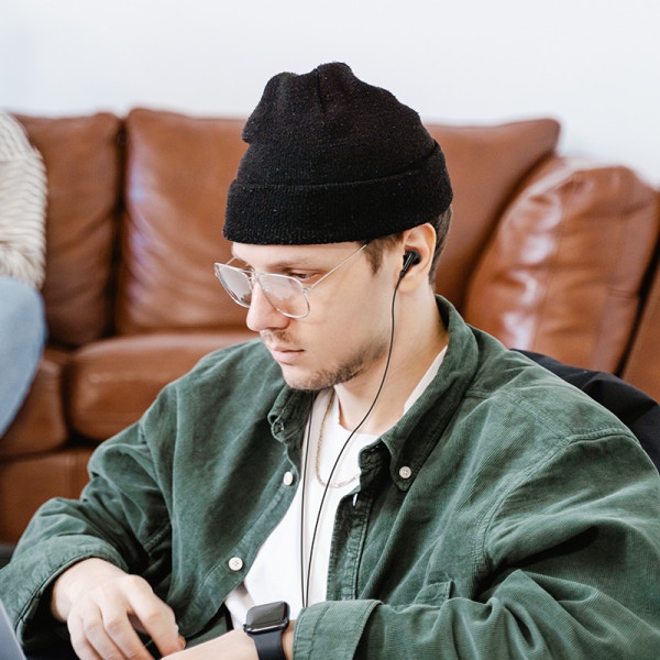 Навушники BOROFONE BM100 Pro Fuente universal digital earphones with microphone Type-C Black (6941991121777)