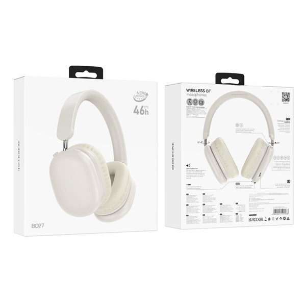 Навушники BOROFONE BO27 Rhyme BT headphones Milky Білий