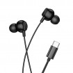Навушники дротові HOCO M117 Victory universal digital earphones with microphone (Type-C) Black (6942007673235)