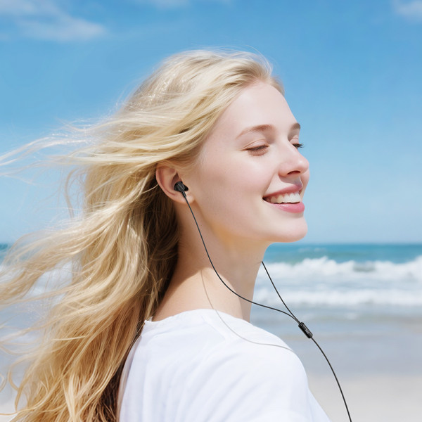 Навушники дротові HOCO M117 Victory universal digital earphones with microphone (Type-C) Black (6942007673235)