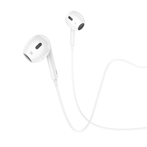 Навушники HOCO M1 Max crystal earphones for iP with mic White