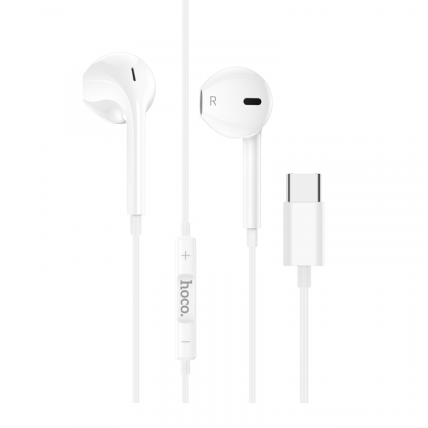Навушники HOCO M101 Crystal joy Type-C wire-controlled digital earphones with microphone White (6931474782366)