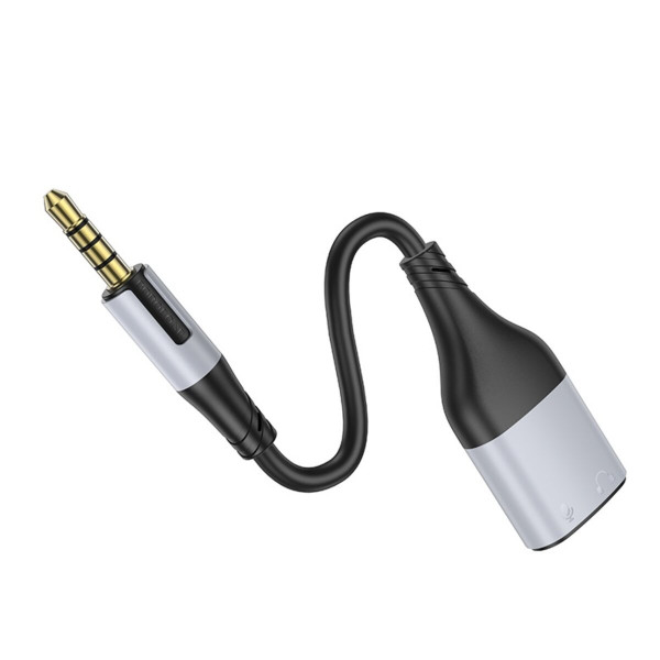 Перехідник BOROFONE BL19 Creator 2-in-1 audio adapter cable 3.5mm Black