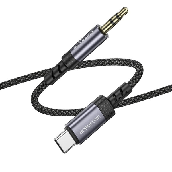 Перехідник BOROFONE BL24 Graceful digital audio conversion cable Type-C Metal Grey