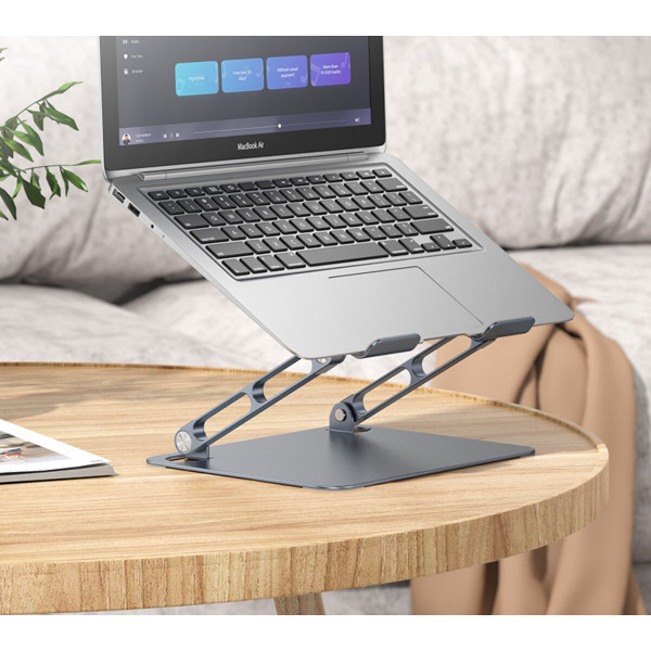 Підставка для ноутбука BOROFONE BH115 Plus Vito metal notebook stand Metal Gray