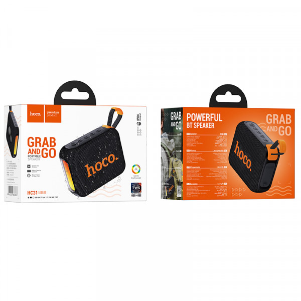 Портативна колонка HOCO HC31 River sports BT speaker 10W Black (6942007663663)