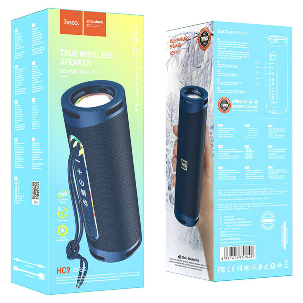 Портативна колонка HOCO HC9 Dazzling pulse sports BT speaker Navy Blue