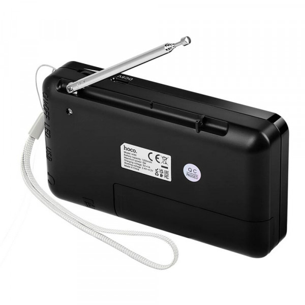 Портативне радіо HOCO HI50 Portable radio, 5W, Black (6942007664202)
