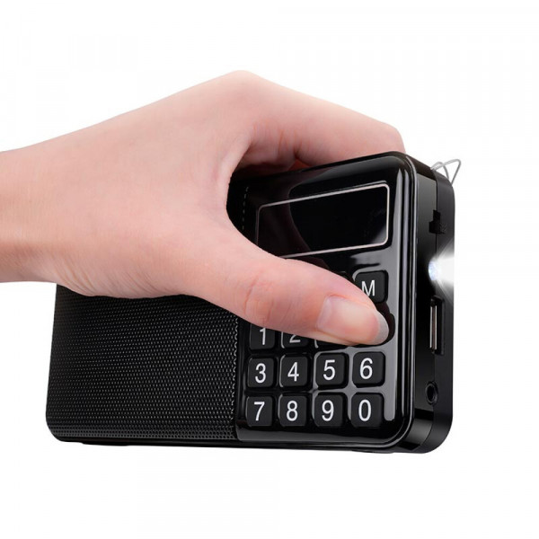 Портативне радіо HOCO HI50 Portable radio, 5W, Black (6942007664202)