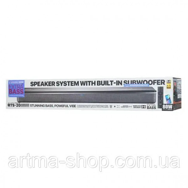 Саундбар REMAX RTS-20 Yuenhi Series, 80W, Gray (6954851292869)