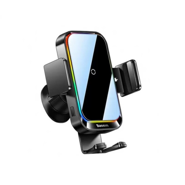 Тримач для мобiльного Baseus Halo Electric Wireless Charging Car Mount 15W Black