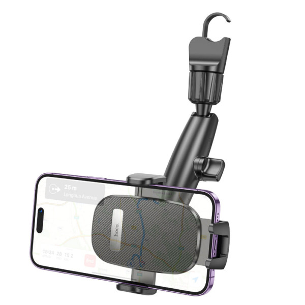 Тримач для мобільного HOCO H17 Waves rearview mirror car holder Чорний