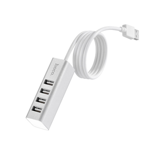 USB-хаб HOCO HB1 4USB Line machine Silver