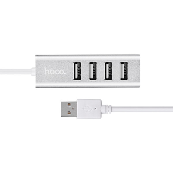 USB-хаб HOCO HB1 4USB Line machine Silver