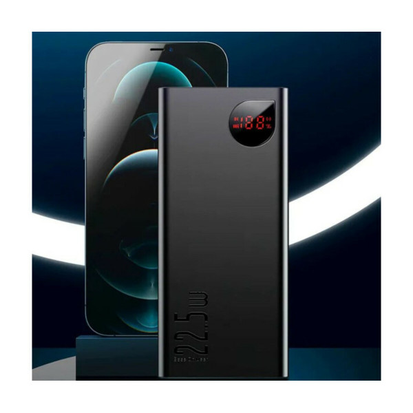 Зовнішній акумулятор Baseus Adaman Metal Digital Display QC Power Bank 10000mAh 22.5W Black