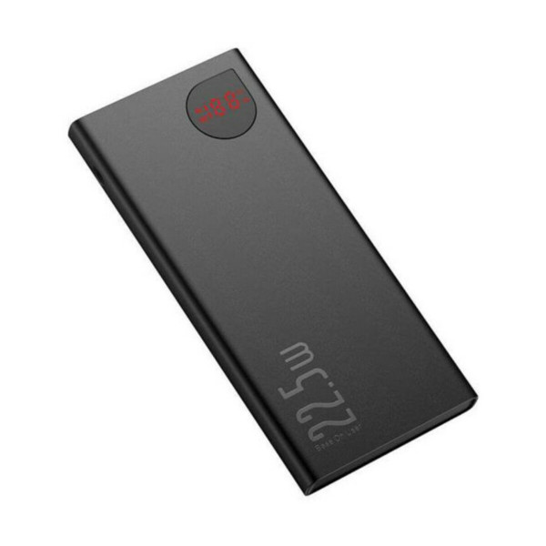 Зовнішній акумулятор Baseus Adaman Metal Digital Display QC Power Bank 10000mAh 22.5W Black