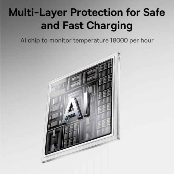 Зовнішній акумулятор Baseus EnerFill FC11 Digital Display Power Bank with Dual Built-in Cables 20000mAh 22.5W Cosmic Black (E0027S04)