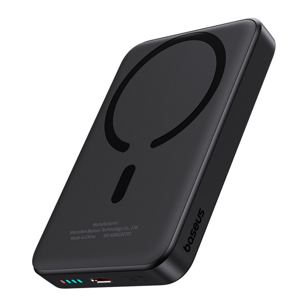 Зовнішній акумулятор Baseus Magnetic Mini Air Wireless Fast Charge Power Bank 10000mAh 20W Cluster Black