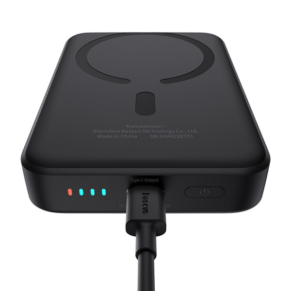 Зовнішній акумулятор Baseus Magnetic Mini Air Wireless Fast Charge Power Bank 10000mAh 20W Cluster Black