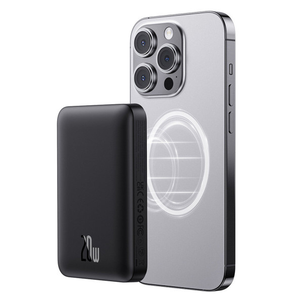 Зовнішній акумулятор Baseus Magnetic Mini Air Wireless Fast Charge Power Bank 10000mAh 20W Cluster Black