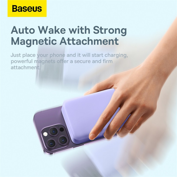 Зовнішній акумулятор Baseus Magnetic Mini Wireless Fast Charge Power Bank 20000mAh 20W Purple (PPCX150005)