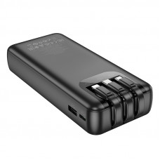 Зовнішній акумулятор HOCO J114A Charger power bank with cable and digital display(20000mAh) Black (6942007601863)