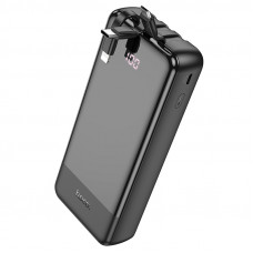 Зовнішній акумулятор HOCO J114A Charger power bank with cable and digital display(20000mAh) Black (6942007601863)