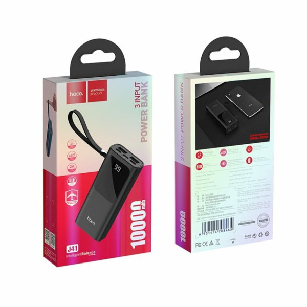 Зовнішній акумулятор HOCO J41 Treasure mobile power bank(10000mAh) Black