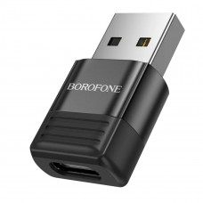 Адаптер BOROFONE BV18 USB male to Type-C female USB2.0 adapter Чорний