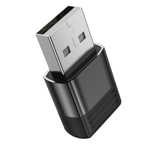 Адаптер BOROFONE BV18 USB male to Type-C female USB2.0 adapter Чорний