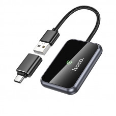 Адаптер HOCO HU1 Way car wireless CarPlay adapter Metal Gray (6942007623674)