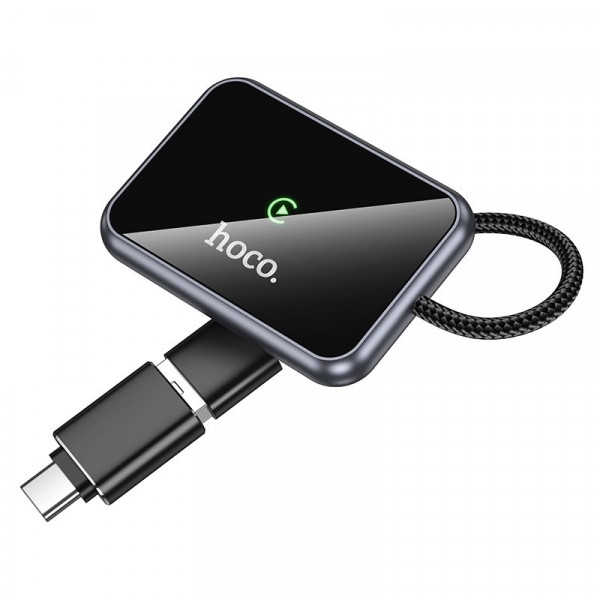 Адаптер HOCO HU1 Way car wireless CarPlay adapter Metal Gray (6942007623674)