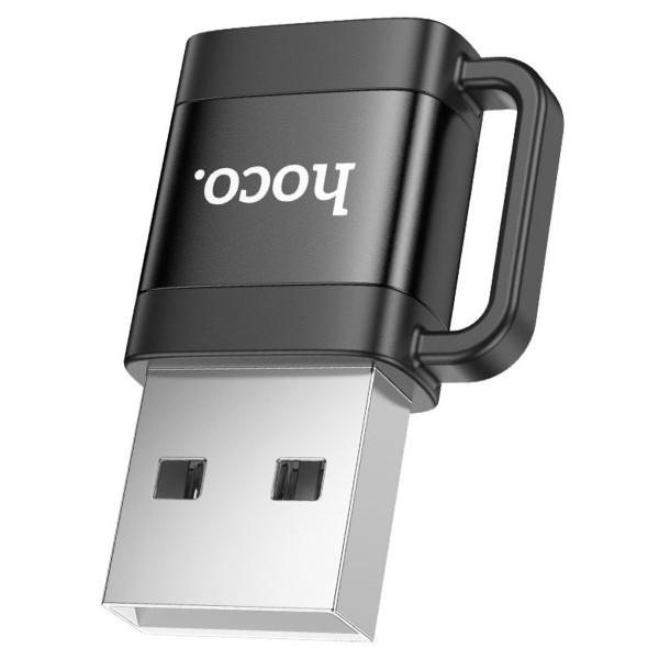 Адаптер HOCO UA31D USB male to Type-C female USB2.0 adapter Чорний