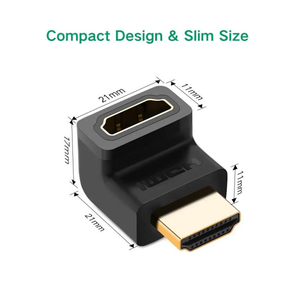 Адаптер UGREEN HDMI 4K Adapter Male to Female Up-angled